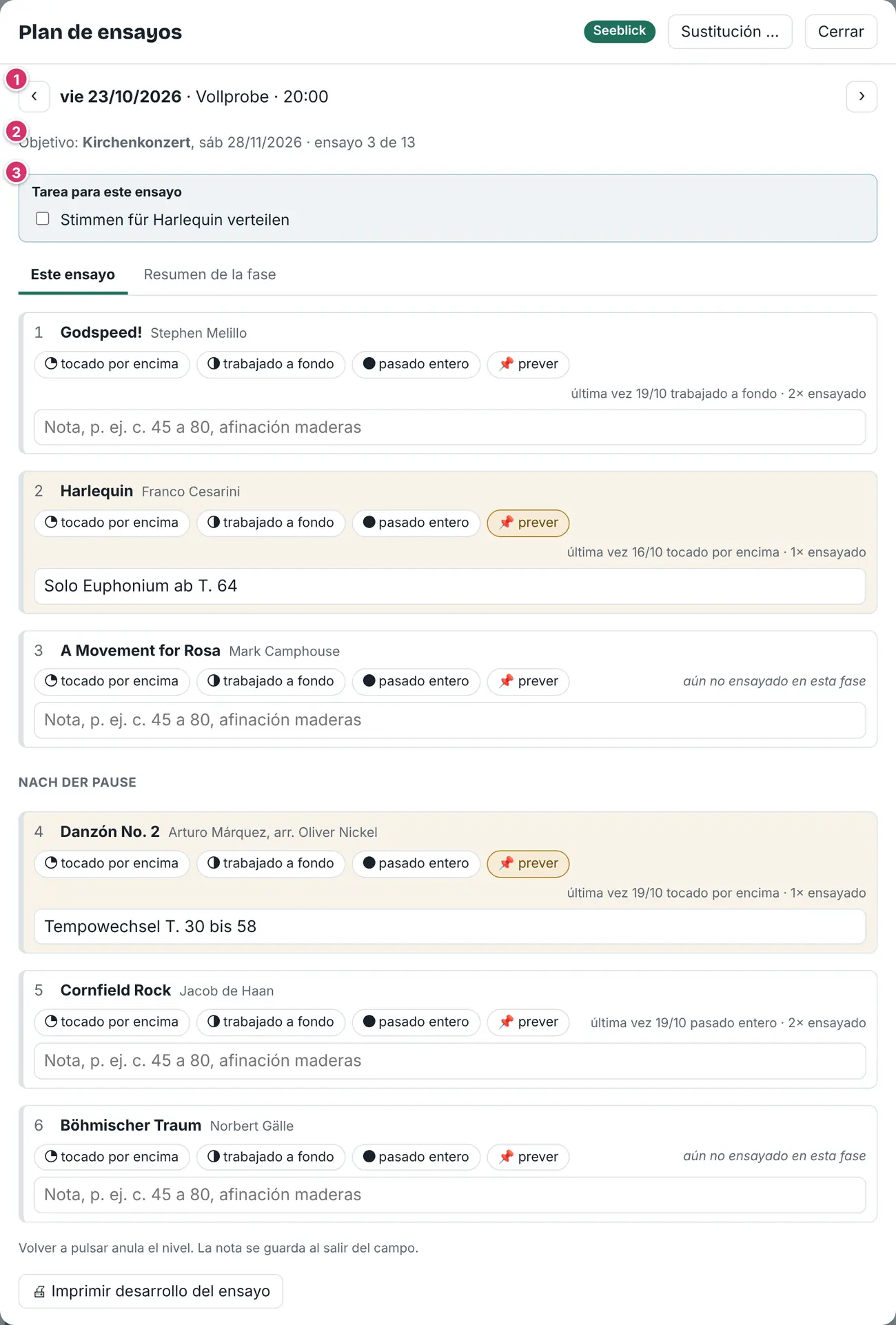 Plan de ensayos de un ensayo